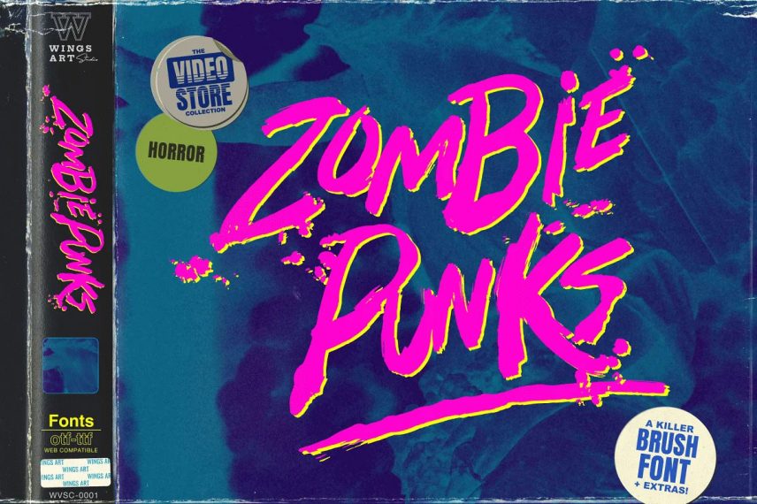 Zombie Punks The Retro Horror VHS Font