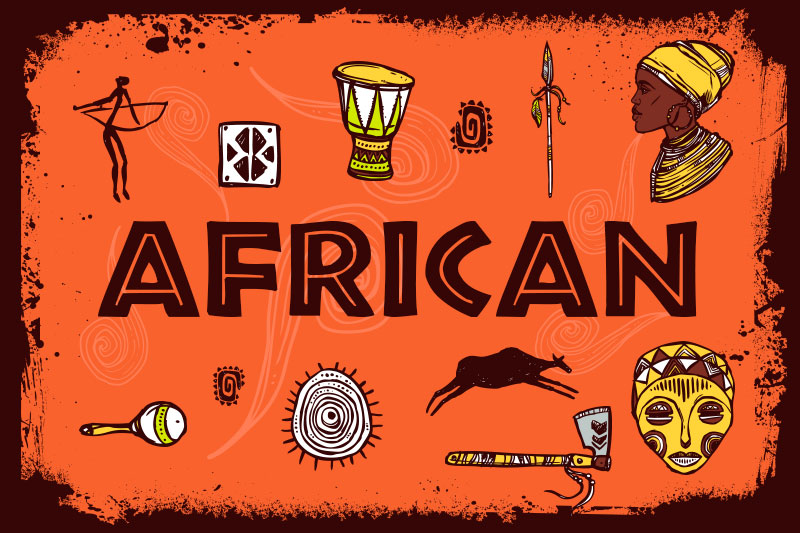african tiki font