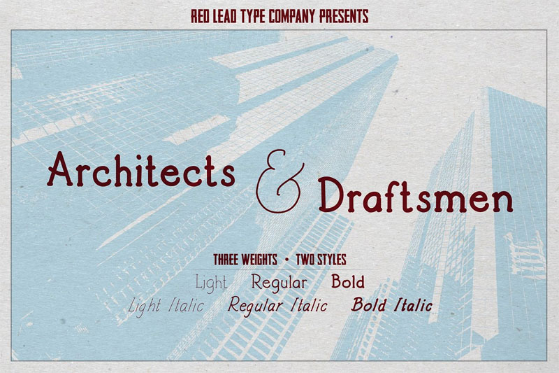 architects and draftsmen architectural font