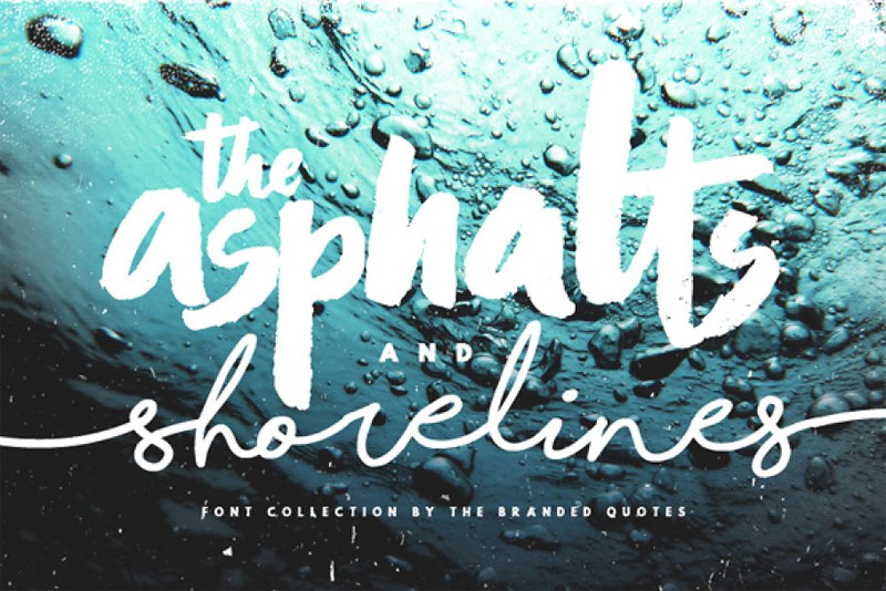 asphalts and shorelines collection surf font