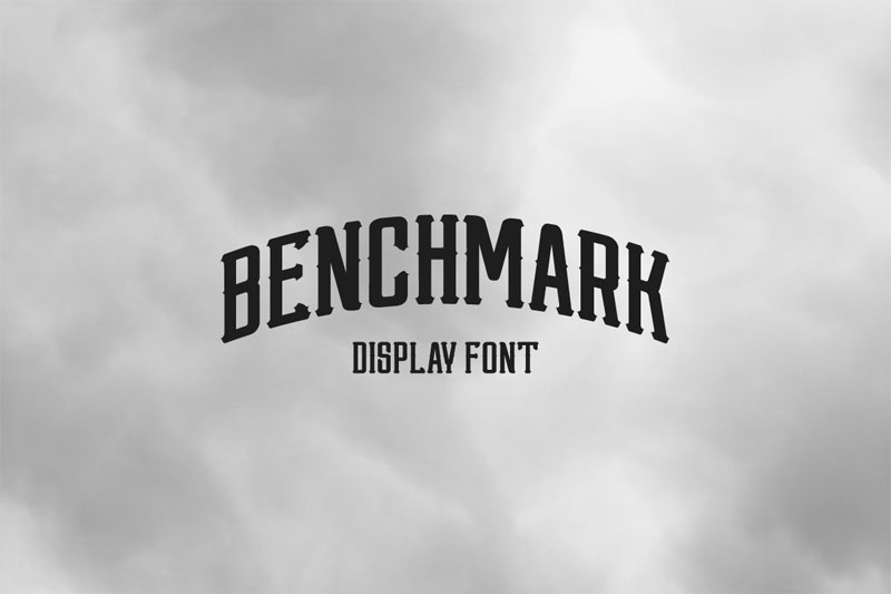 benchmark display gangster font