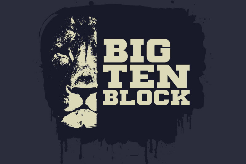 big ten block gangster font