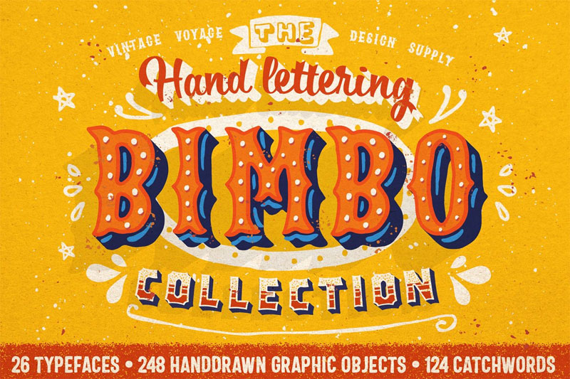bimbo • hand-lettering collection tiki font