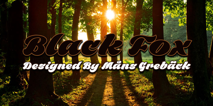 black fox personal use only tiki font