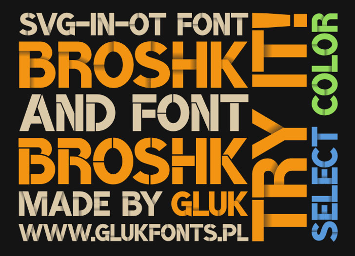 broshk architectural font