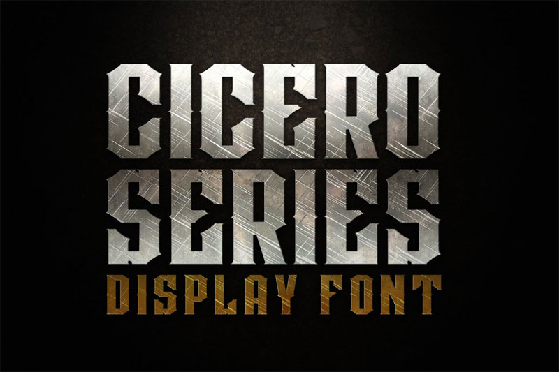 cicero series display gangster font