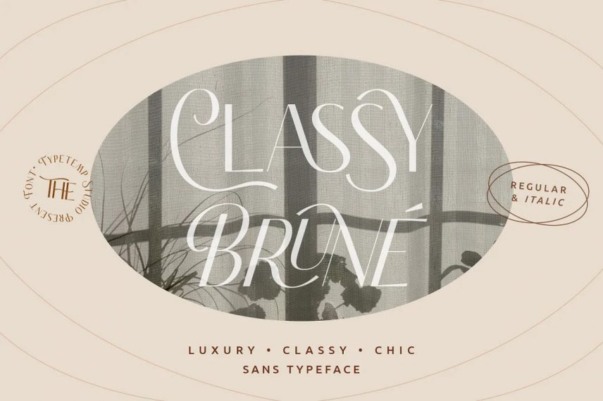 Classy Brune Sans Serif Typeface 1920s font