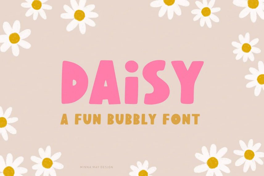 Daisy Fun Bubbly Display Font