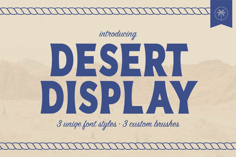 desert display tiki font