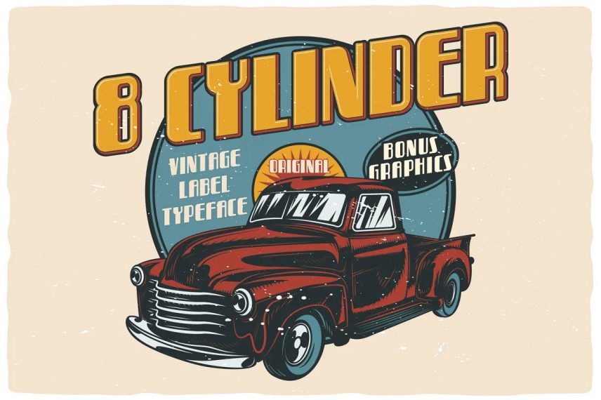 Eight Cylinder 1920s font
