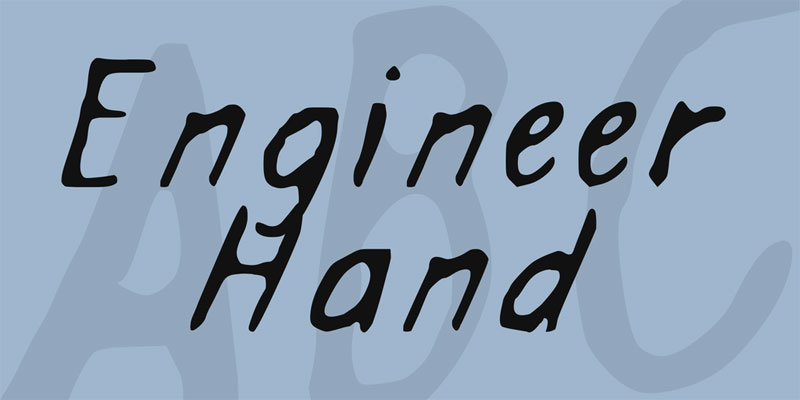 engineer hand architectural font