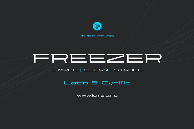 freezer architectural font