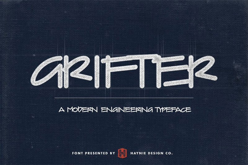 grifter architect blueprint writing architectural font