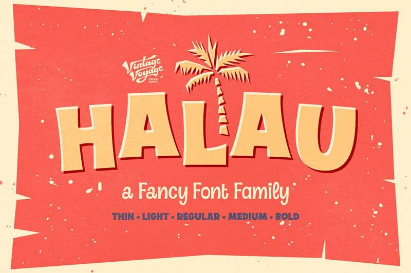 halau • a fancy surf font
