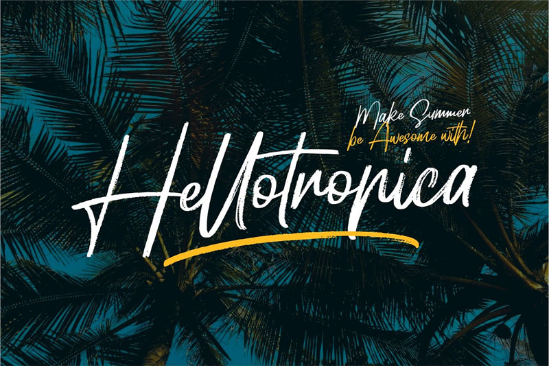 hellotropica handbrush surf font