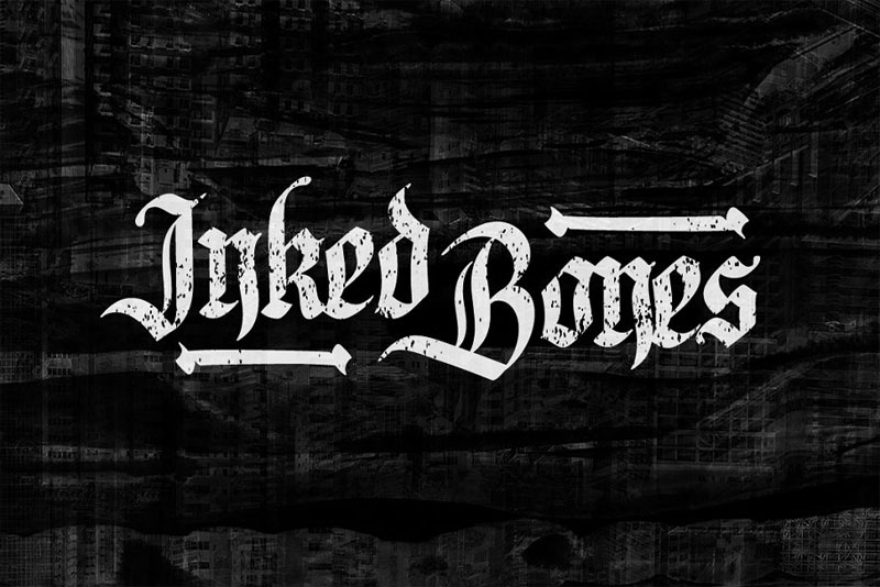inked bones gangster font