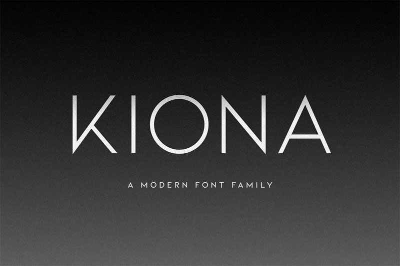 kiona a modern sans serif architectural font