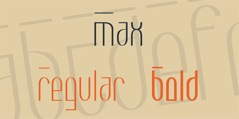 max architectural font