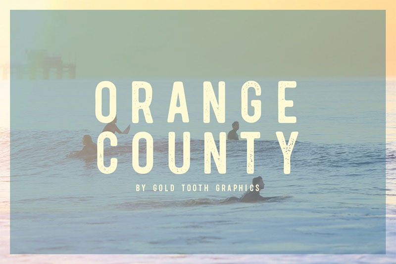 orange county sans serif surf font