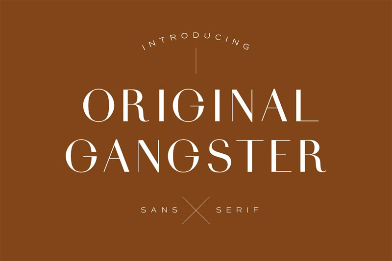 original gangster sleek sans serif gangster font