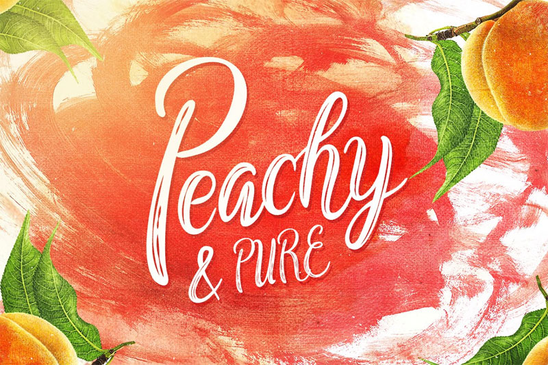 peachy & pure typeface tiki font