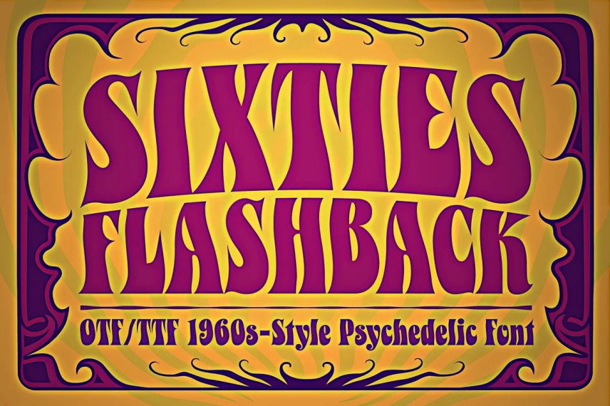 Sixties Flashback Psychedelic Wave Font