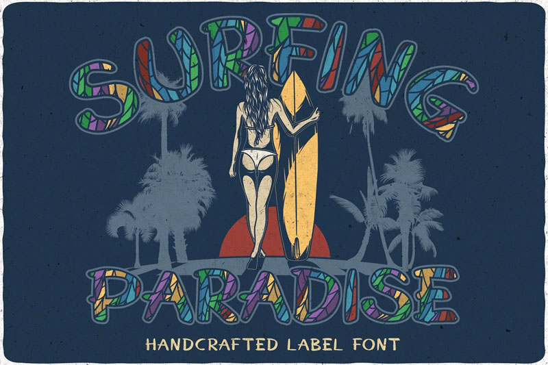 surfing paradise surf font