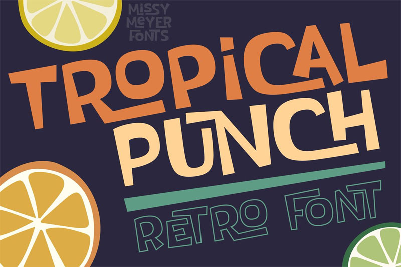 tropical punch: a fun retro tiki font