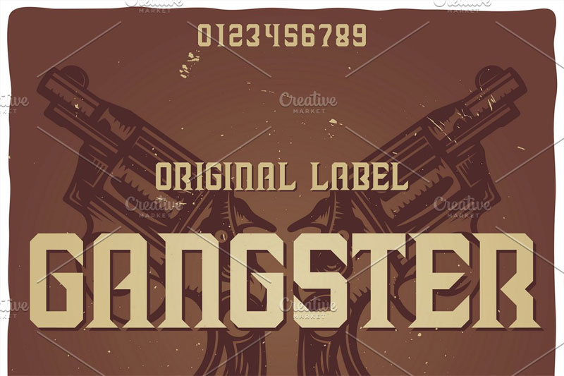 vintage label typeface gangster gangster font