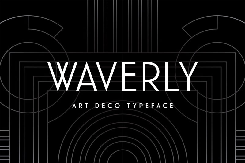 waverly cf art deco sans serif architectural font