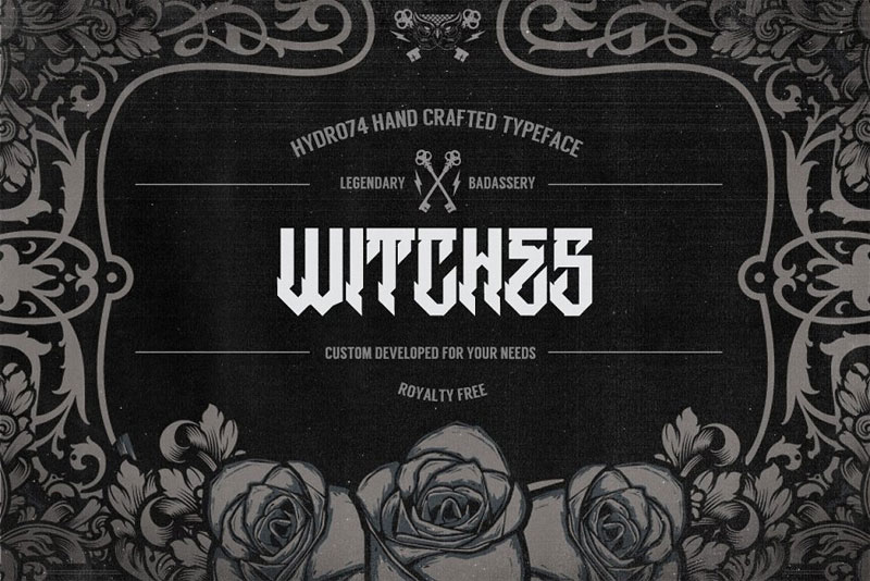 witches gangster font
