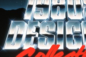 80s Chrome Text and Logo Effect PSD Template Vol.4