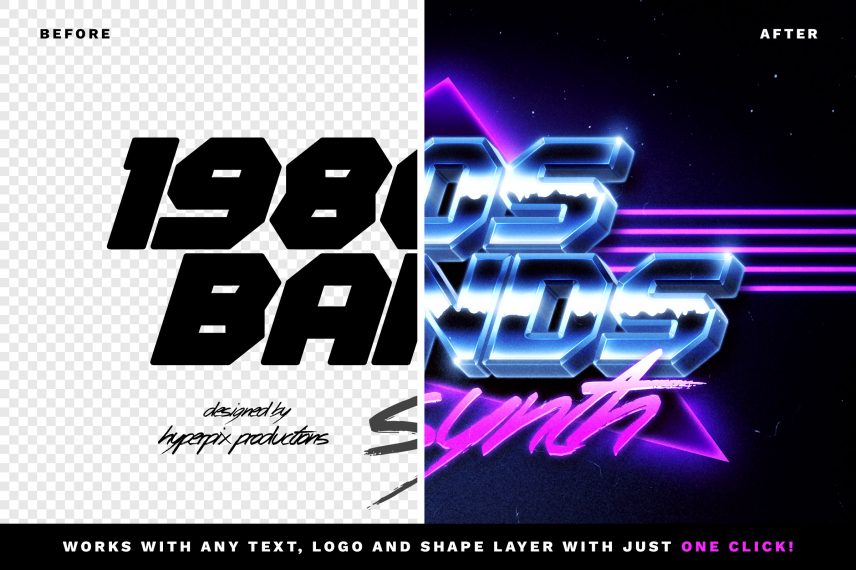 80s Title PSD Style [Retro / Synthwave / Vaporwave]