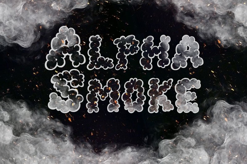 alpha smoke font