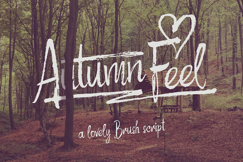 autumn feel sketch font