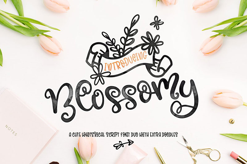blossomy doodle font