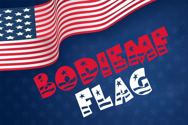 bodiemf flag 4th of july and independence day font