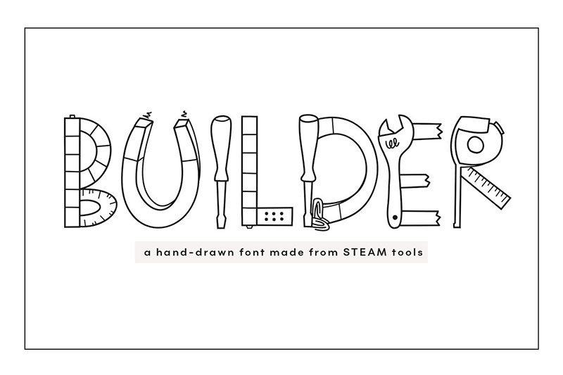 builder a steam doodle font