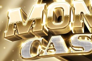 Casino / Nightclub Gold Bling Bling Logo and Text Effect PSD Template