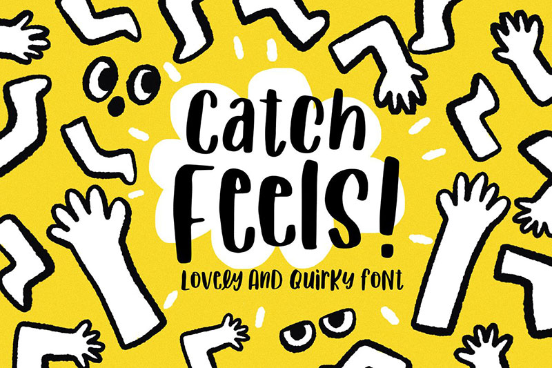 catch feels lovely and quirky doodle font