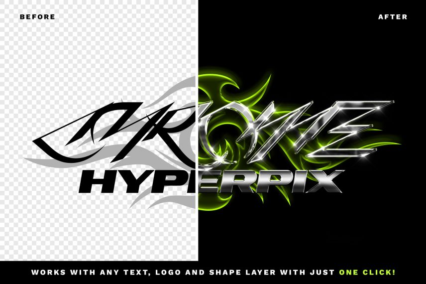 Chrome Text Effect Vol.9 PSD Template