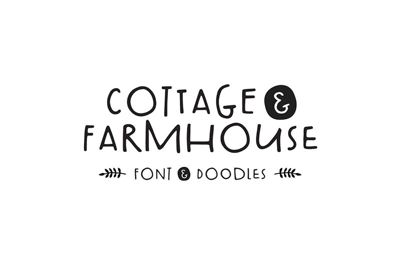 cottage farmhouse doodle font