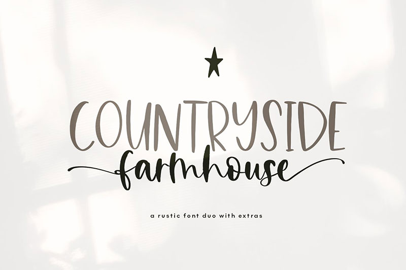 countryside farmhouse doodle font