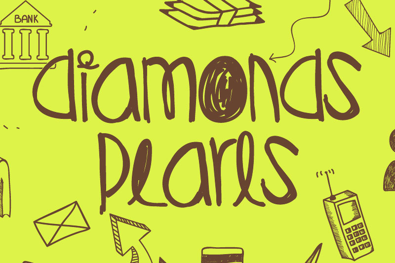 diamondspearls doodle font