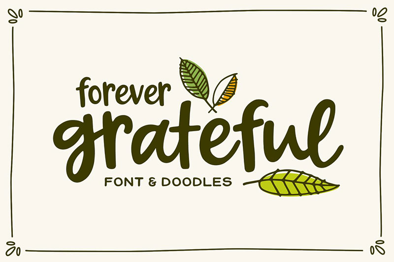 forever grateful doodle font