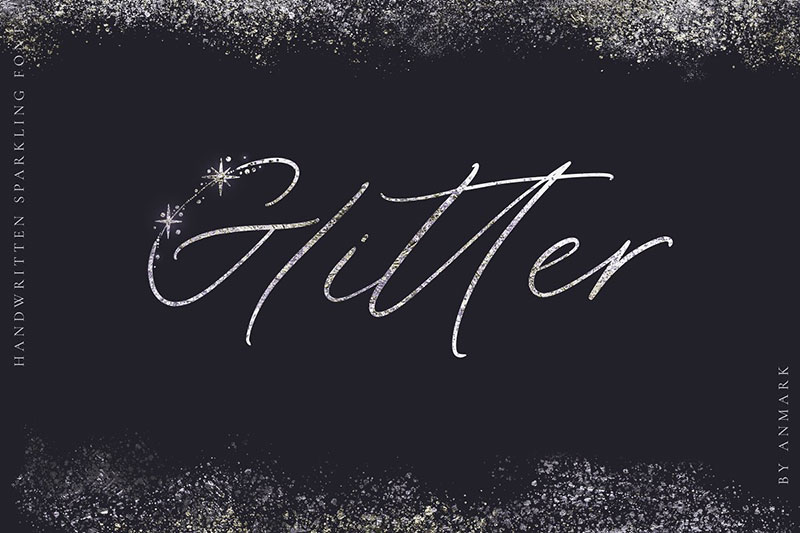 glitter font