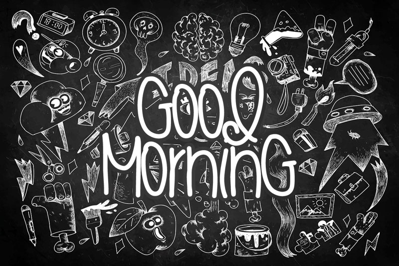 good morning doodle font