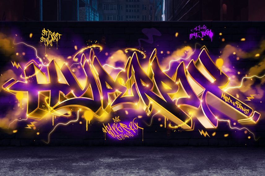 Graffiti Text Effect Vol 6 Psd Text Style Hyperpix