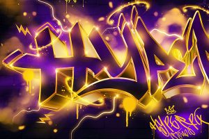 Graffiti Text Effect Vol.6 PSD template