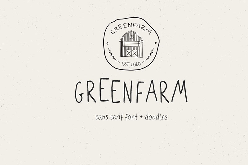 greenfarm rustic doodle font